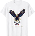 Men's Happy Labor Day, Y'all Patriotic Eagle BBQ Emblem American T-Shirt - White