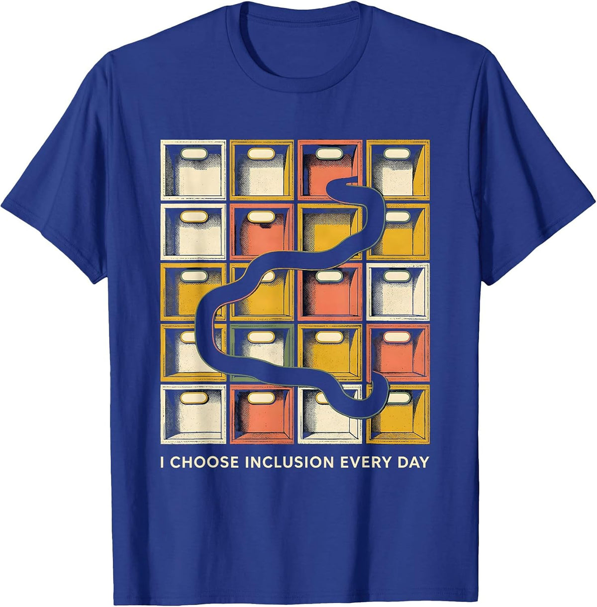 I Choose Inclusion Every Day Inspirational Special Ed T-Shirt - Royal Blue