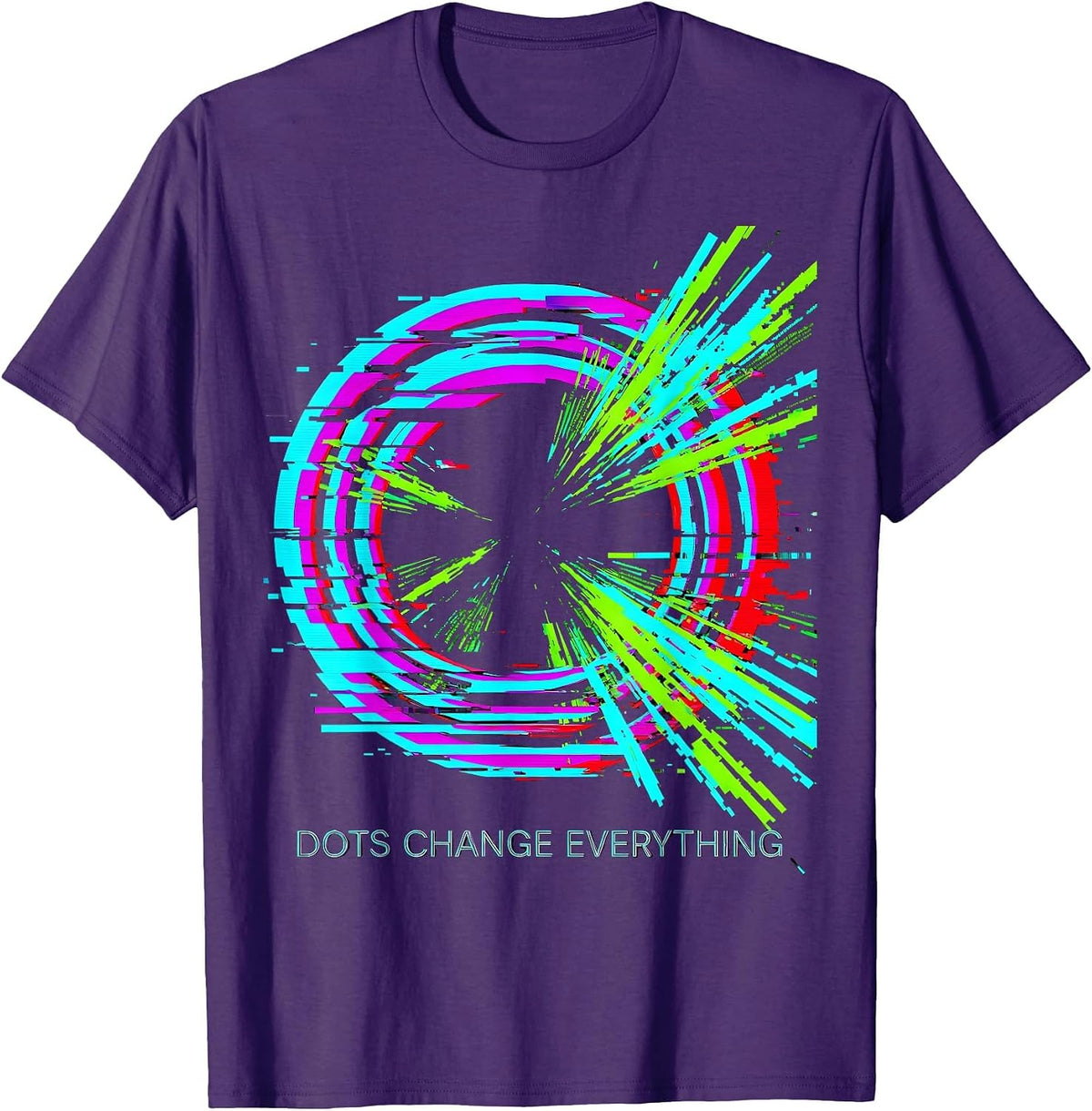 Dots Change Everything Graphic Design T-Shirt - Purple