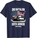 2nd Battalion 69th Armor M1 Abrams Tank Military Veteran T-Shirt - Navy Blue