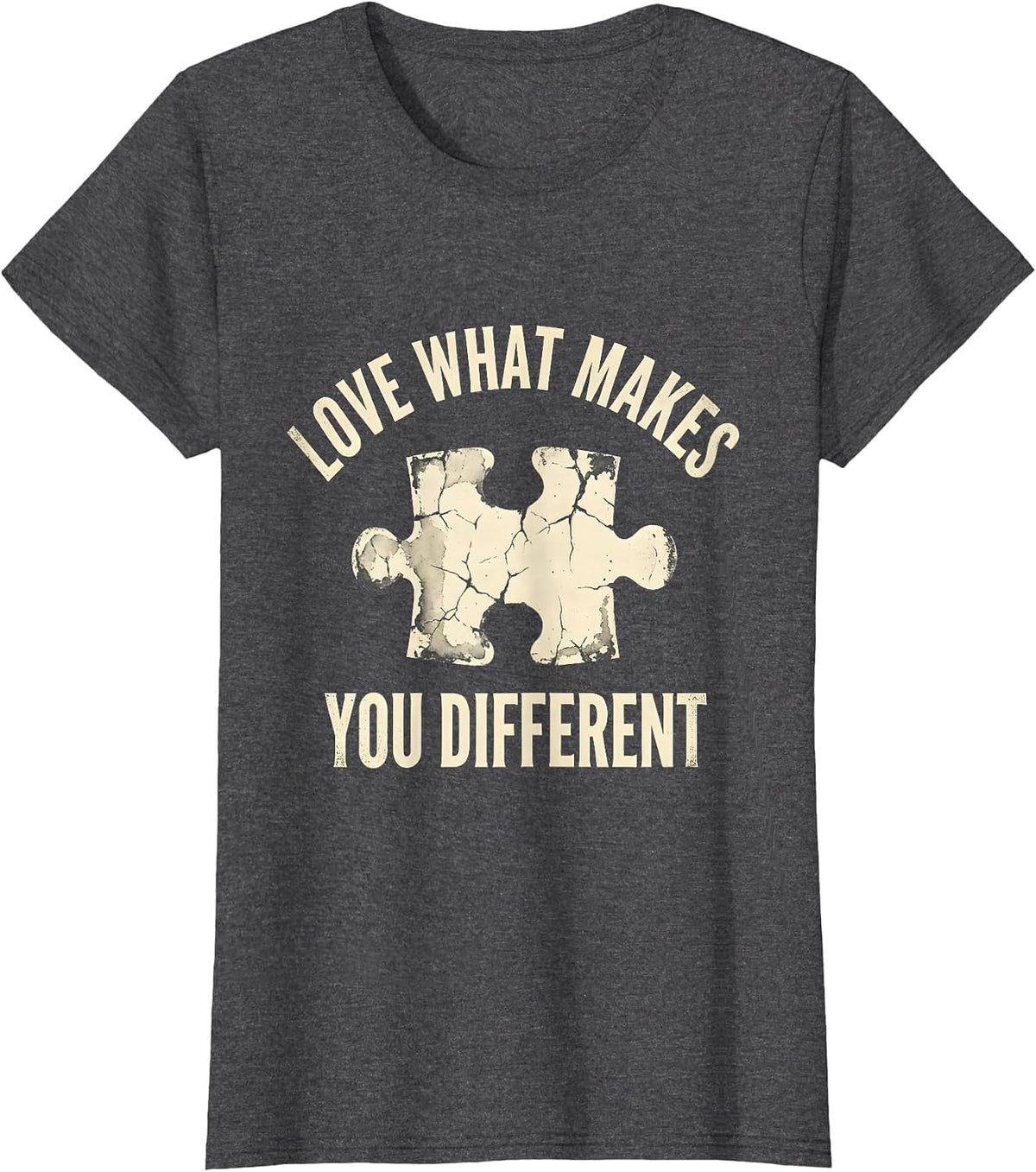 Women's Love What Makes You Different Special Ed Teacher T-Shirt - Dark Heather Grey