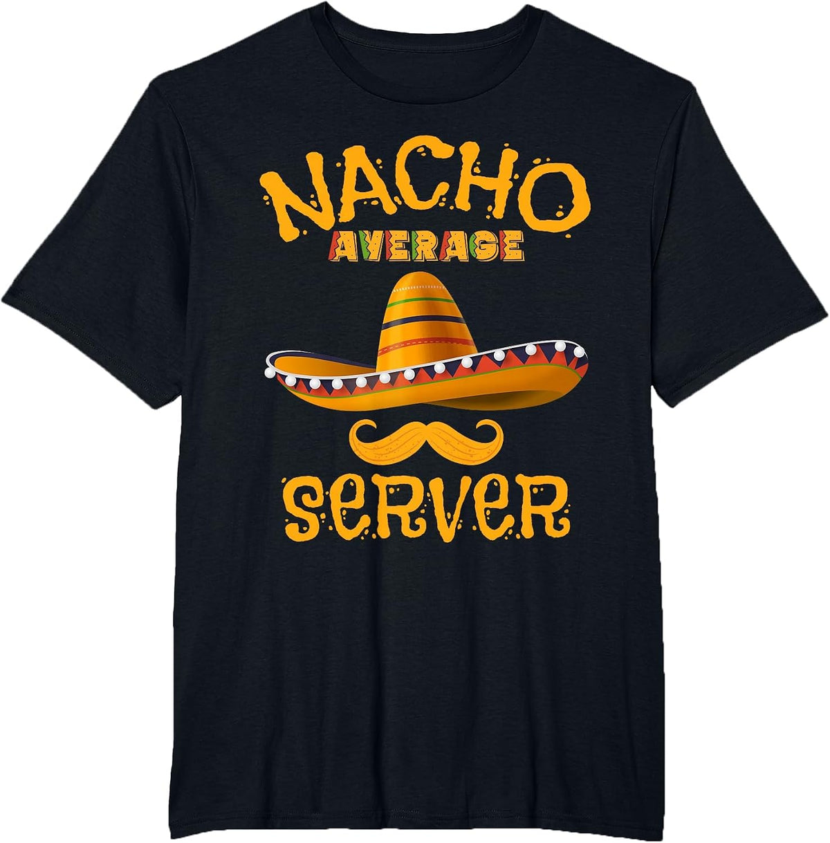 Server Funny Restaurant Waitress Joke Humor Cinco De Mayo T-Shirt - Black