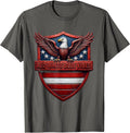 Red White and Blue Vibes Patriotic Design T-Shirt - Asphalt Grey