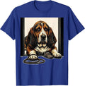 Basset Hound Floor Sprawl Funny Dog Lover Gift T-Shirt - Royal Blue