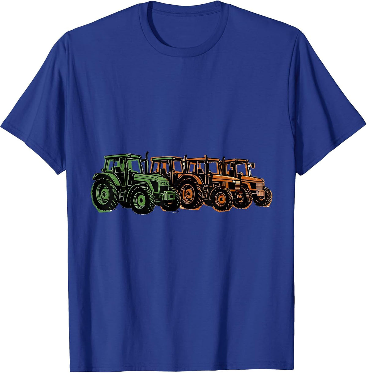 Men's Toddler Boy Tractor Lover Birthday Party Gift T-Shirt - Royal Blue