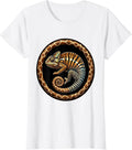 Women's Chameleon Animal Print Skin Shift Graphic T-Shirt - White