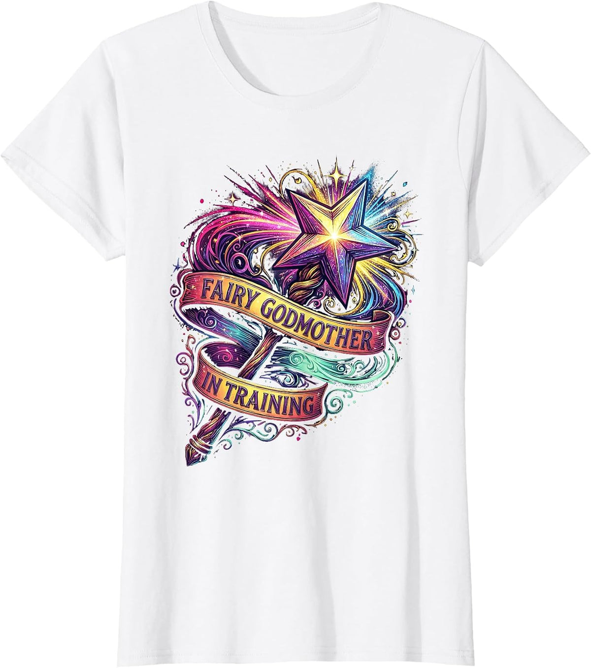 Fairy Godmother In Training Magical Design T-Shirt - White