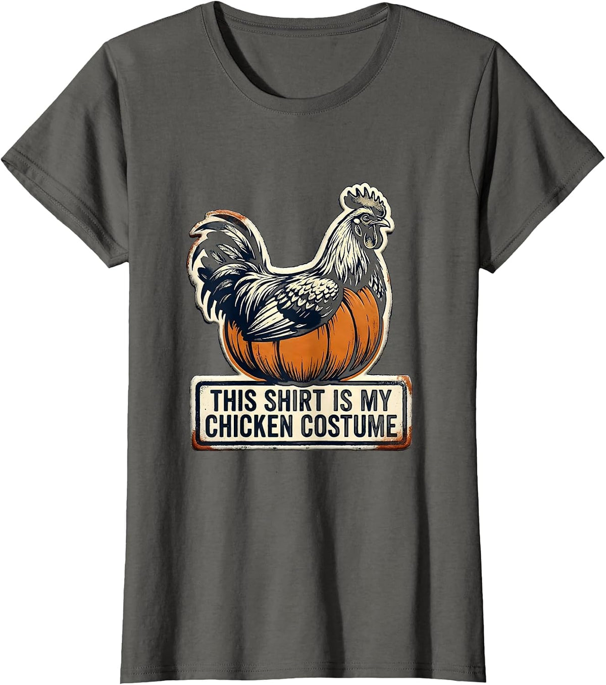 Women's This Shirt Is My Chicken Costume Funny Chicken Lover T-Shirt - Asphalt Grey