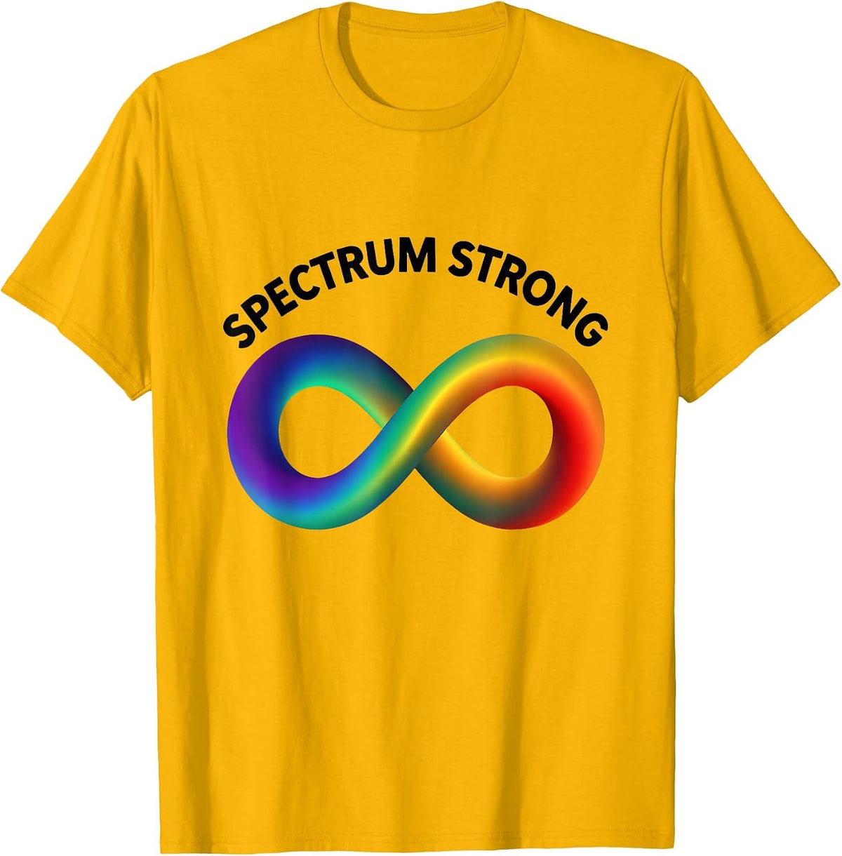 Spectrum Strong Autism Awareness Design T-Shirt - Golden Yellow