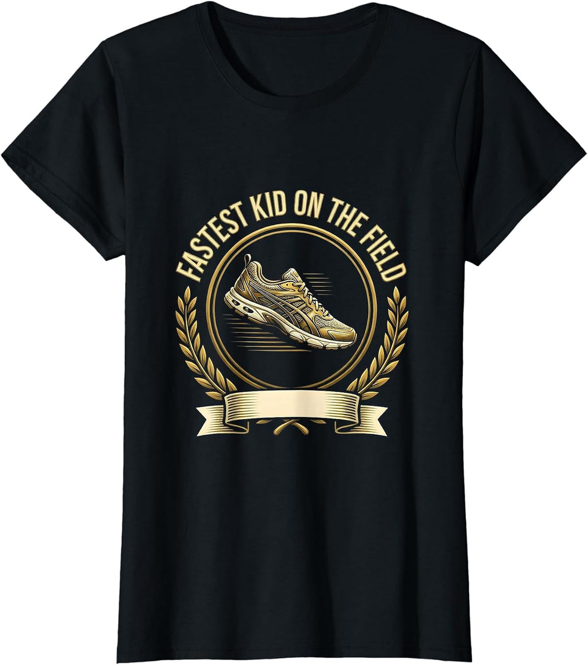 Fastest Kid on the Field Day Design T-Shirt - Black