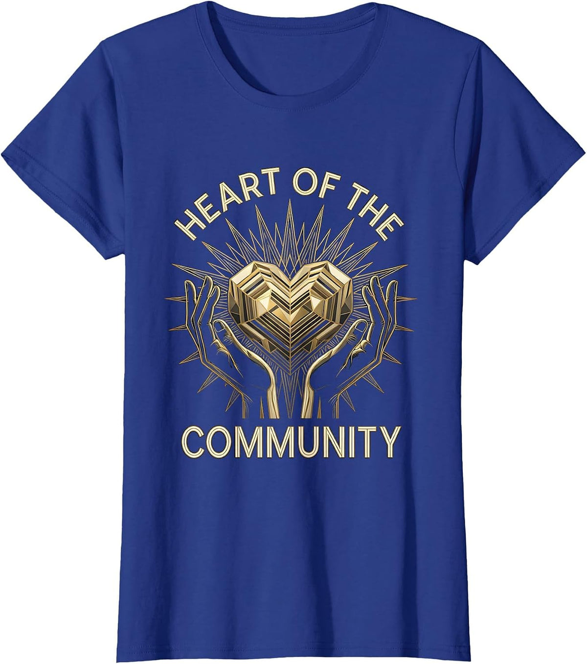 Women's Heart of the Community Social Worker Design T-Shirt - Royal Blue