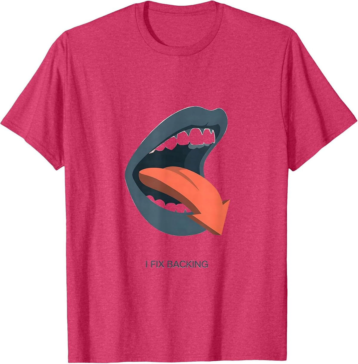 Men's I Fix Backing Editorial Conceptual Speech Language T-Shirt - Red Heather