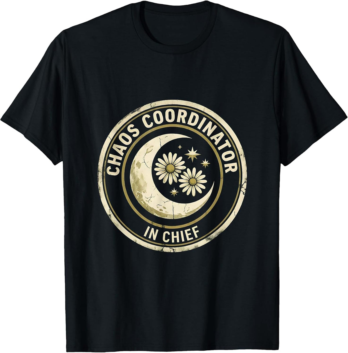 Men's Chaos Coordinator In Chief Mom Design T-Shirt - Black