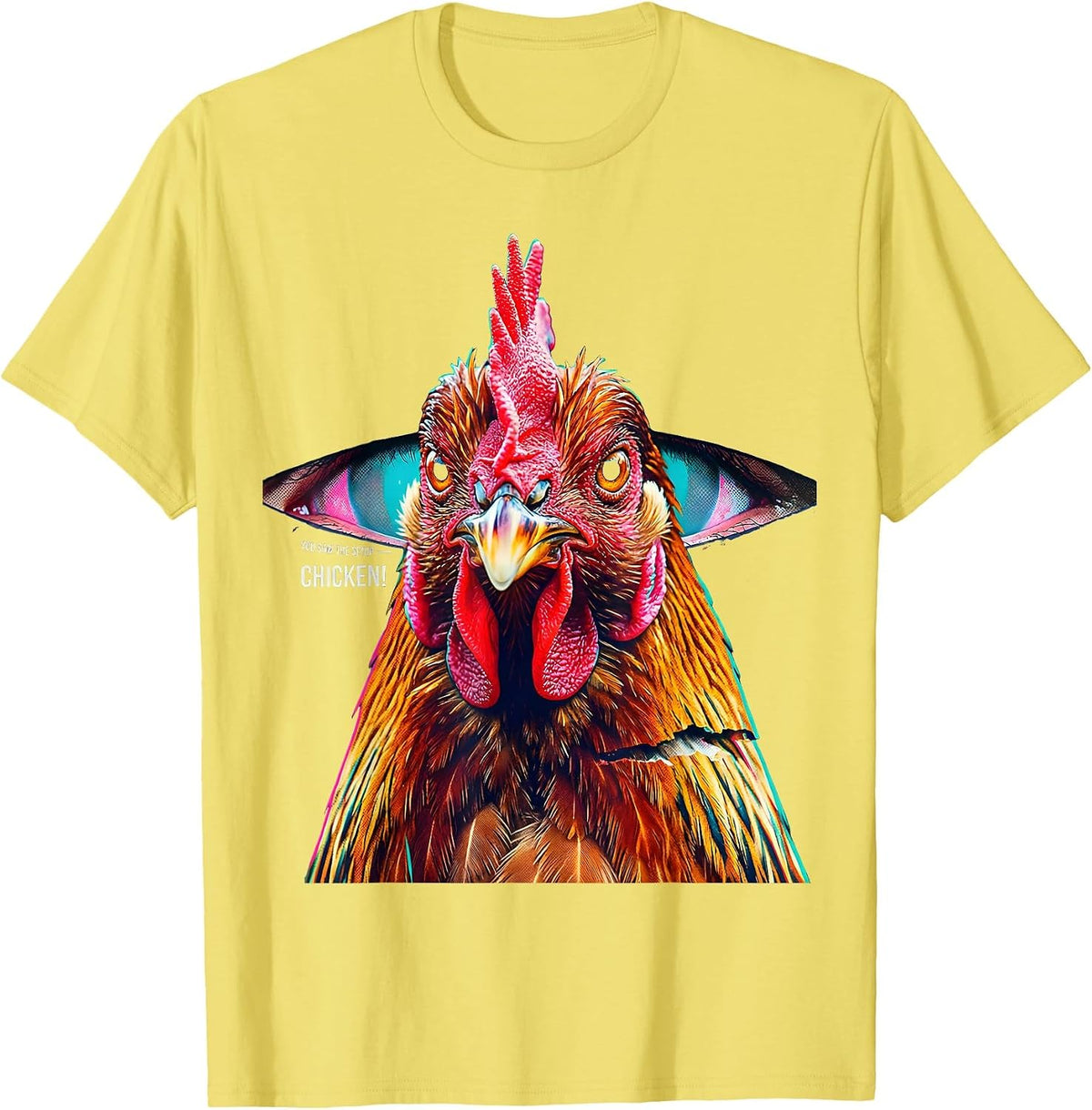 Men's You Saw The Setup — Chicken! Funny Chicken Lover Novelty T-Shirt - Lemon Yellow