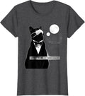 Women's Tuxedo Calls at Three Sharp 90's Retro Cat Owner T-Shirt - Dark Heather Grey