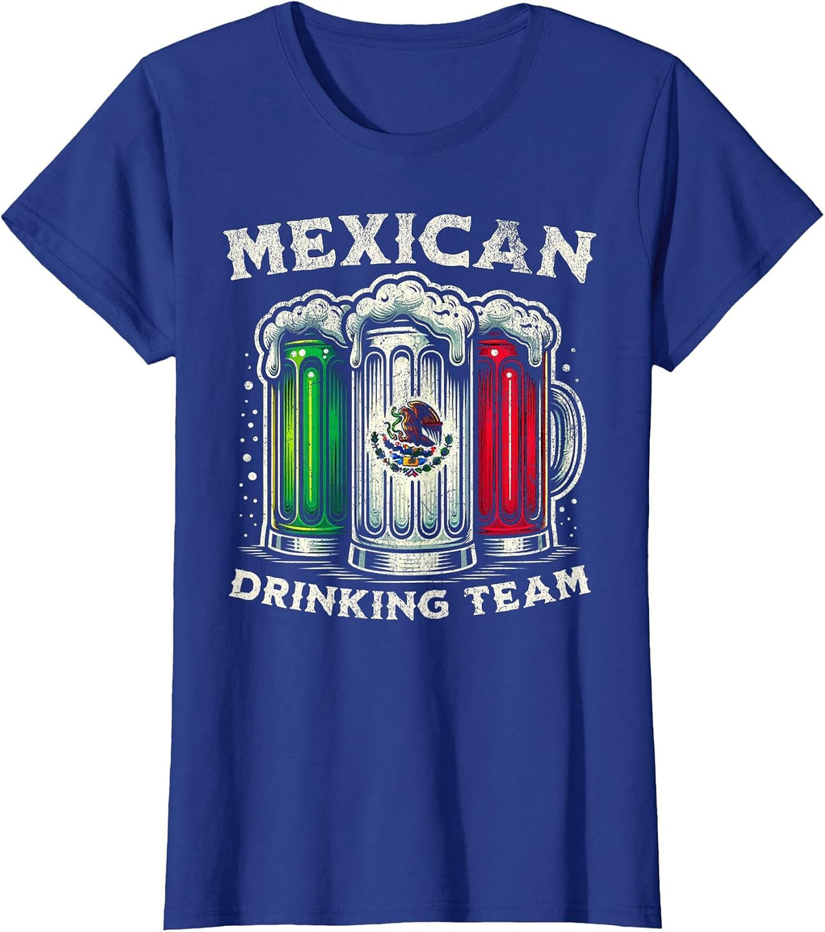 Official Mexican Flag Drinking Team - Funny Cinco de Mayo T-Shirt - Royal Blue