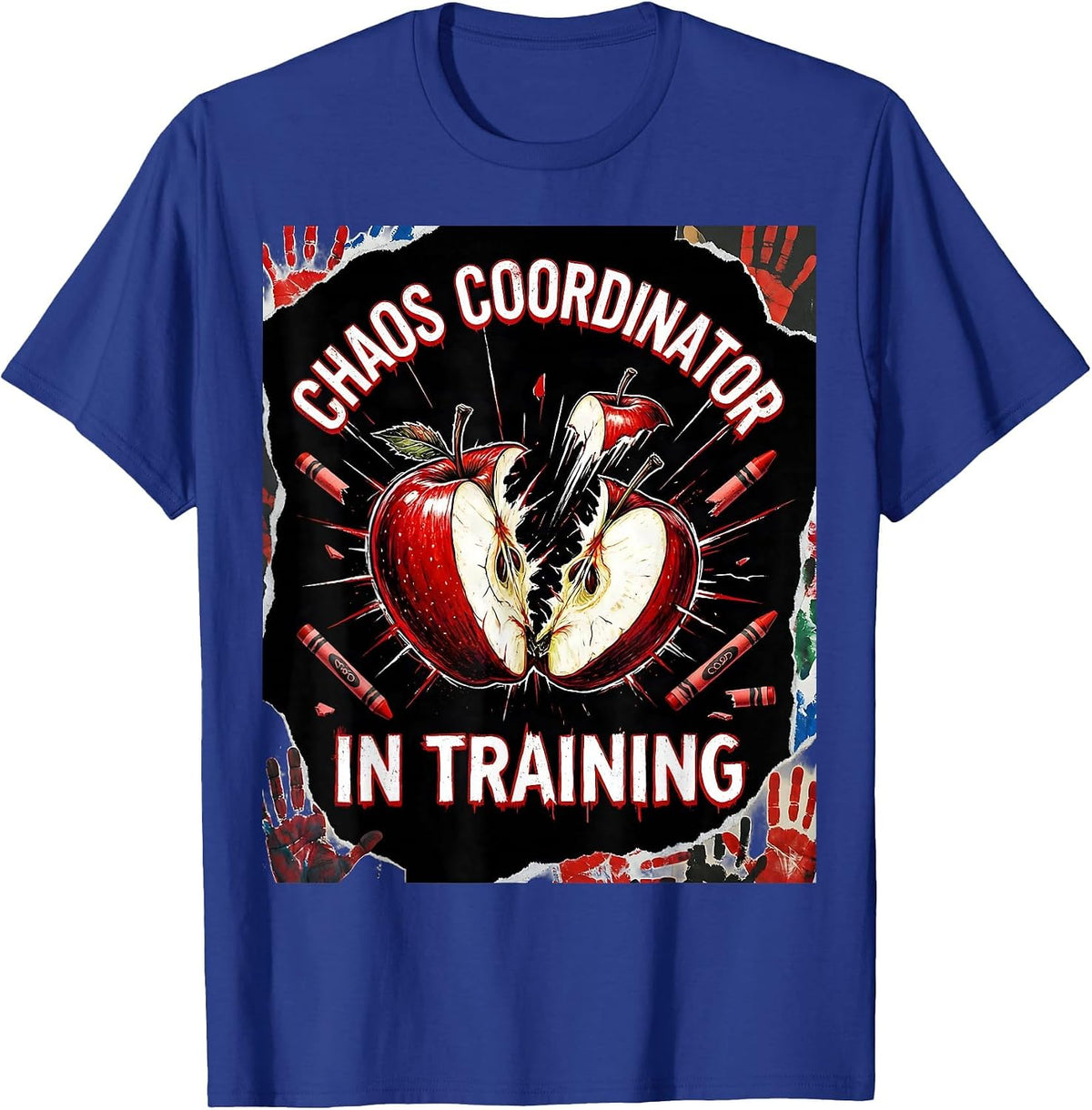 Men's Chaos Coordinator In Training PreK Teacher Design T-Shirt - Royal Blue