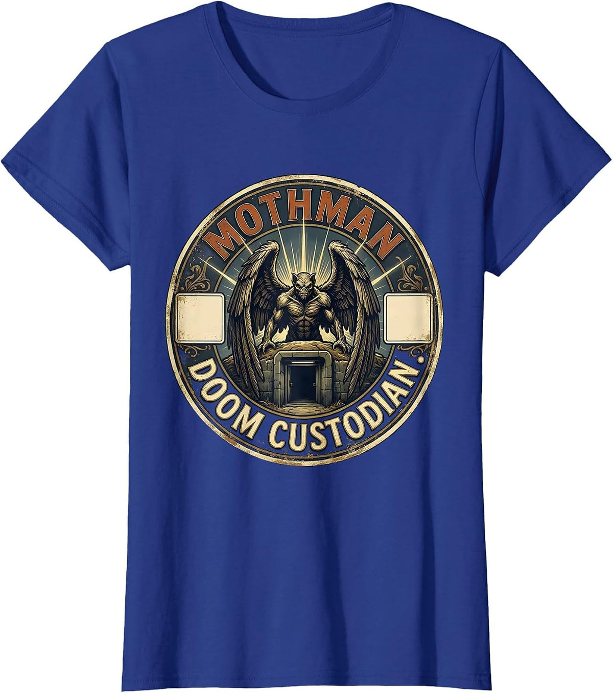 Women's Mothman Doom Custodian Vintage Cryptozoology Folklore T-Shirt - Royal Blue