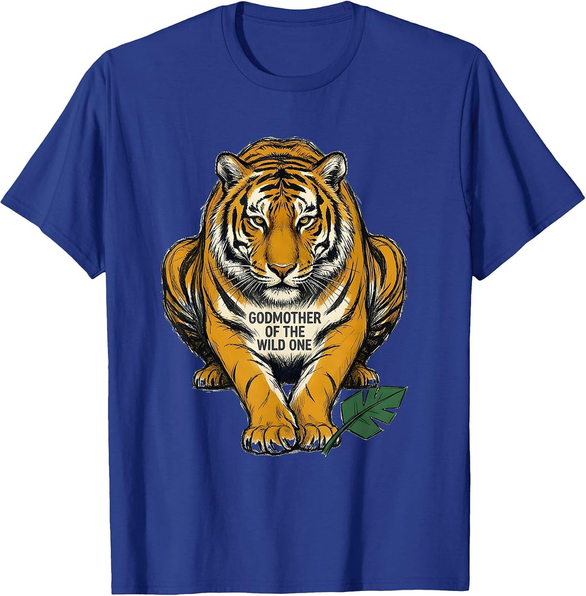 Godmother Of The Wild One Playful Safari Jungle Animal T-Shirt - Royal Blue