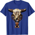 Life Is a Black Tie Tuxedo Graphic Design T-Shirt - Royal Blue