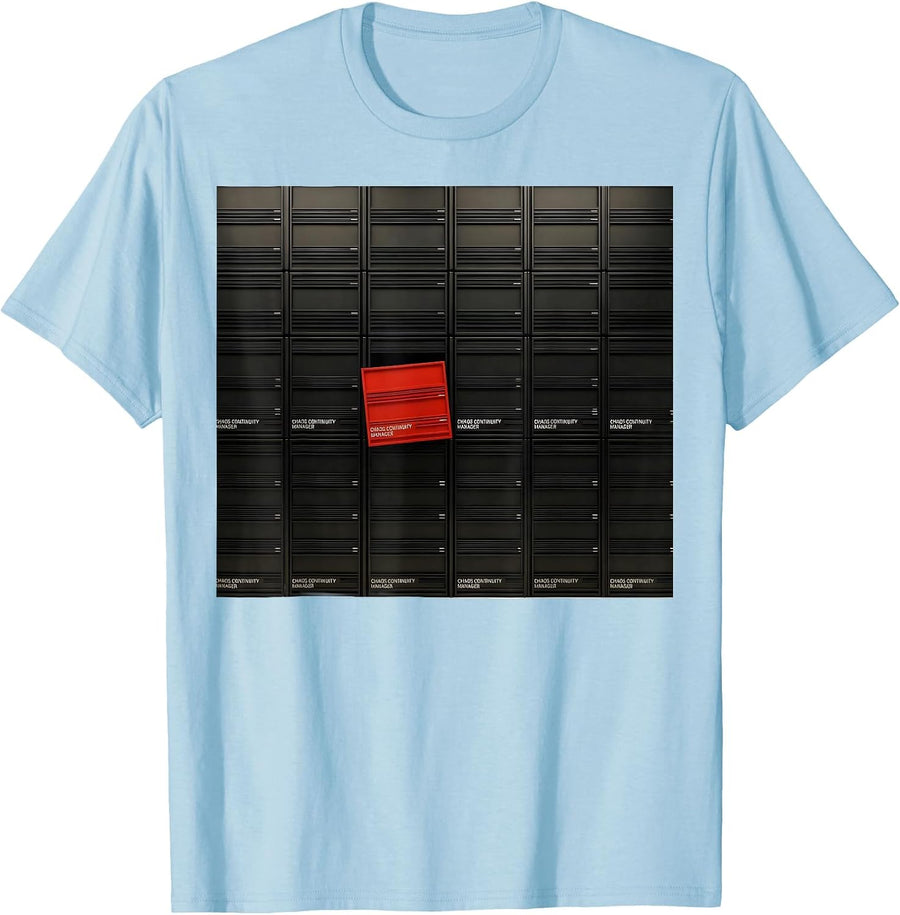 Men's Chaos Continuity Manager Funny Chaos Coordinator Novelty T-Shirt - Baby Blue