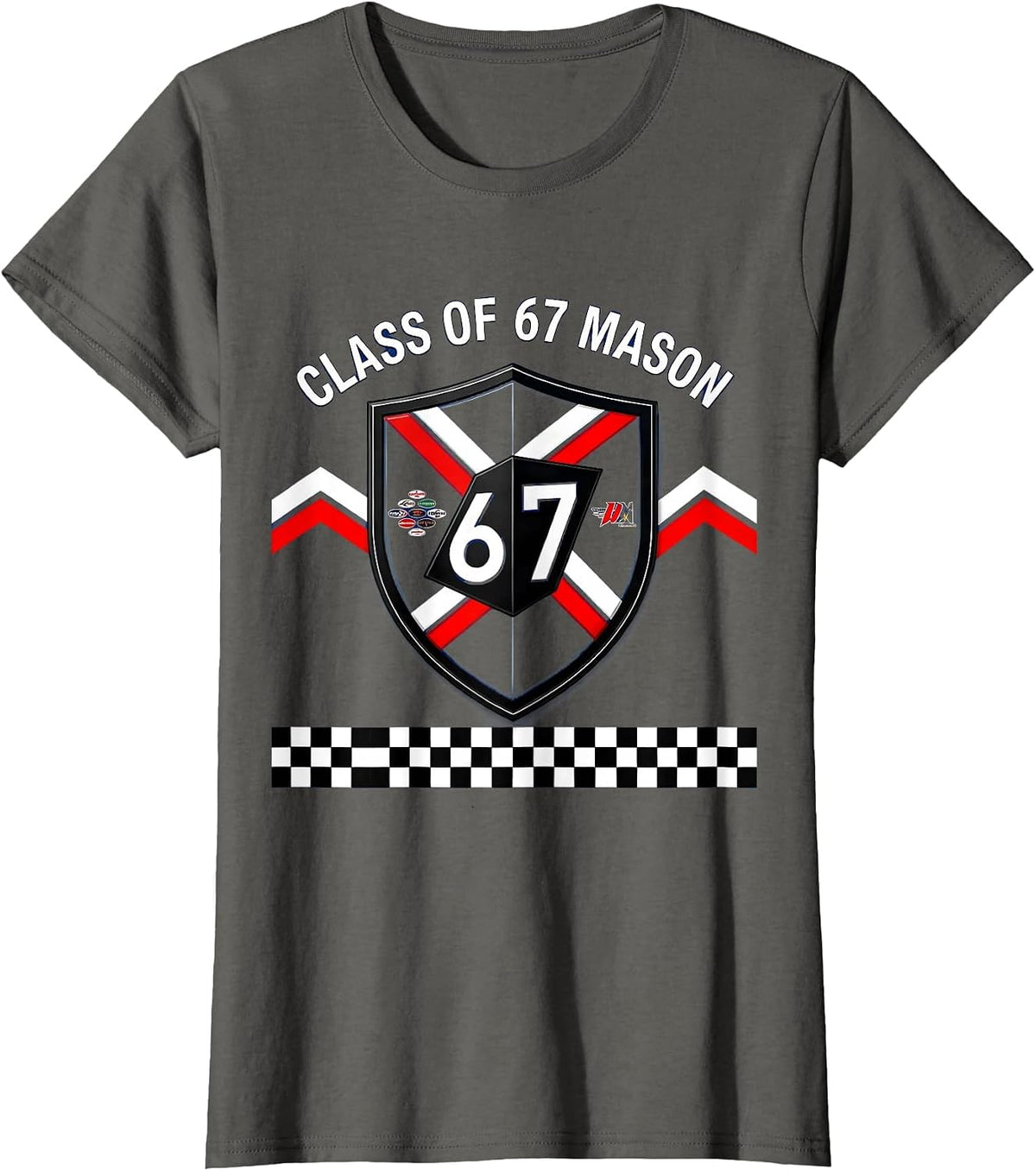 Women's Class of 67 Mason Graduation Design T-Shirt - Asphalt Grey