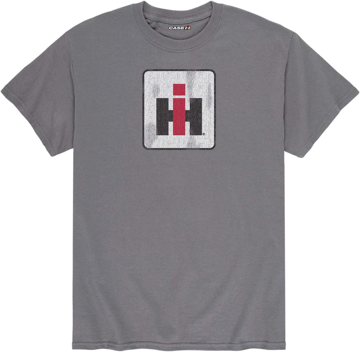 International Harvester - IH Logo Distressed - Mens Short Sleeve Tee - Charcoal