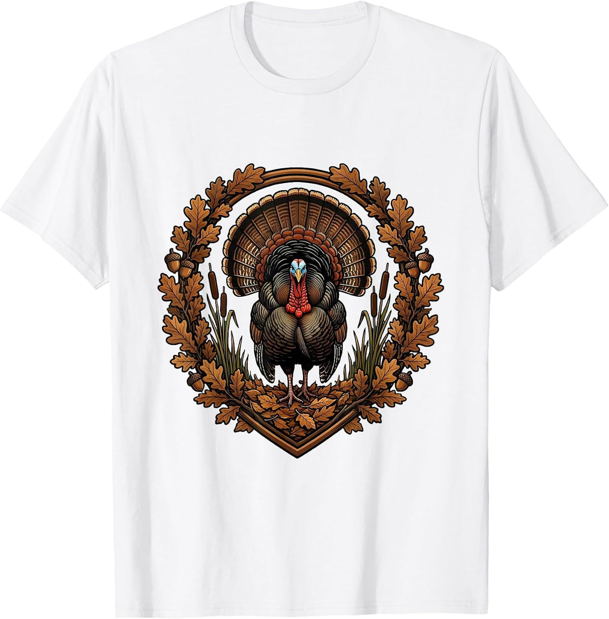 Men's Bottomland Camo Wild Turkey Strut Graphic T-Shirt - White