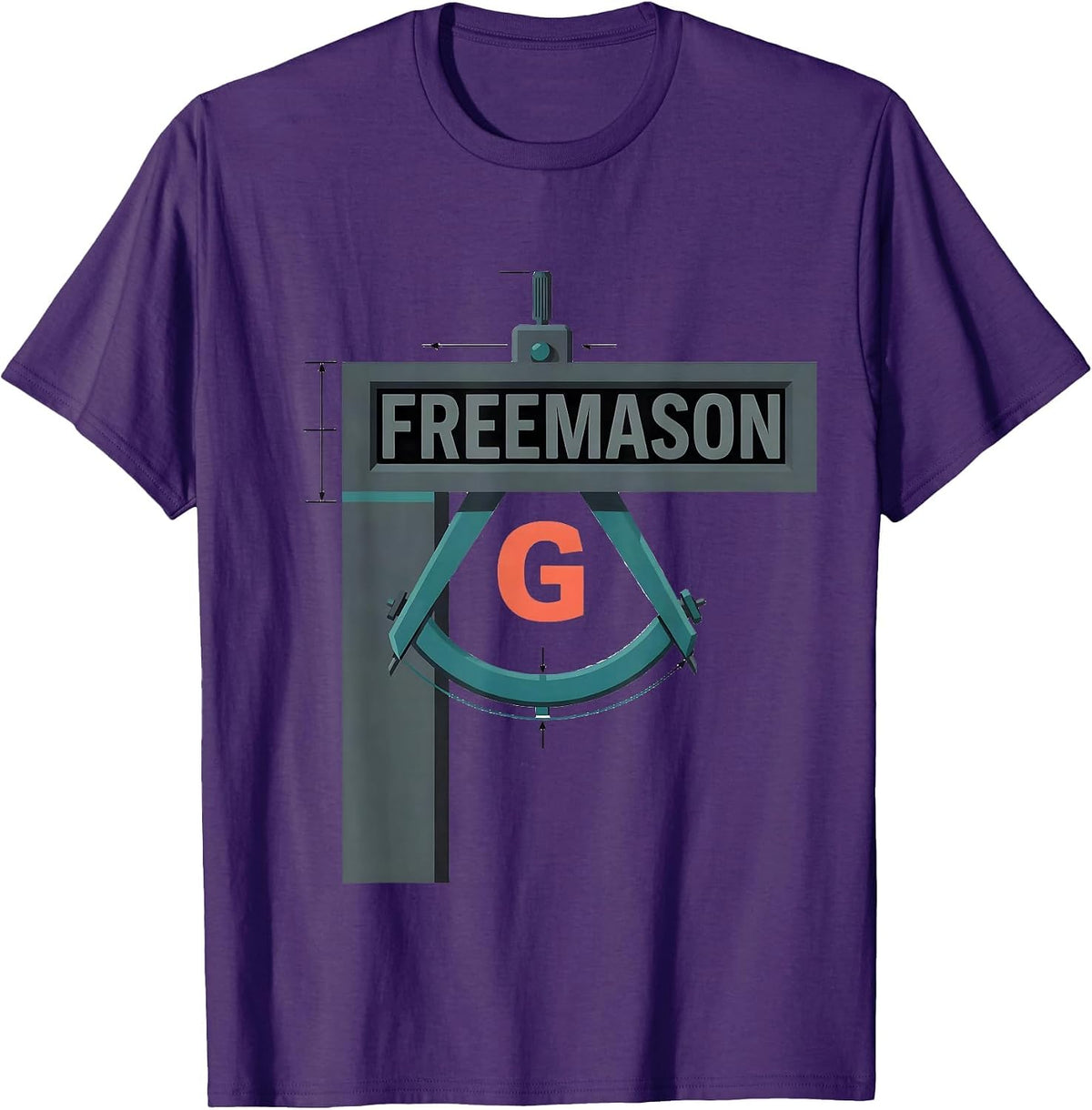 Men's Freemason Square And Compass Fraternal Pride Masonic Gift T-Shirt - Purple