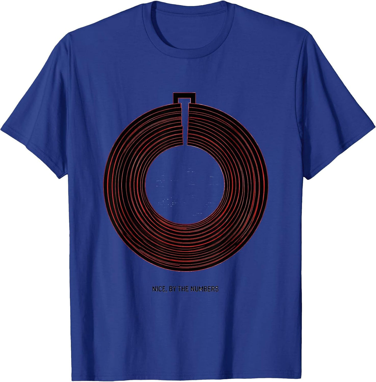 Men's Nice By The Numbers Geometric Gym Bodybuilder Christmas T-Shirt - Royal Blue