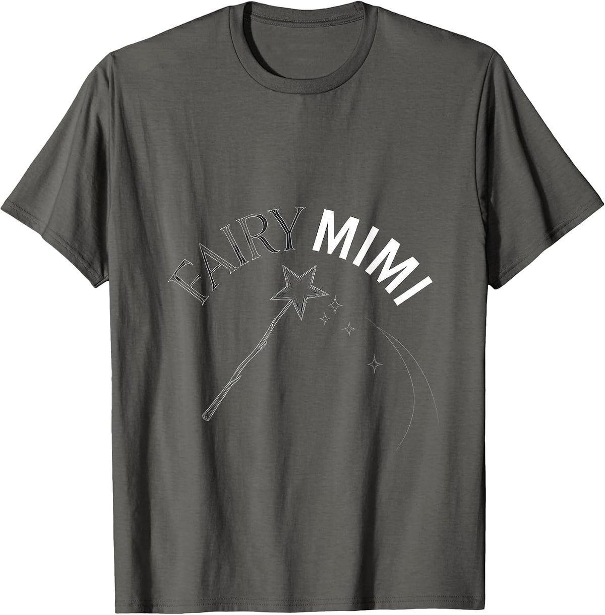 Fairy Mimi Whimsical Grandmother Fairy Godmother Gift T-Shirt - Asphalt Grey