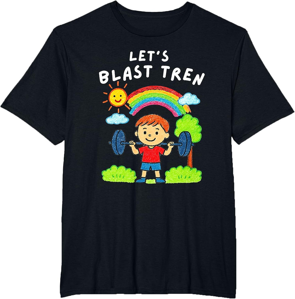 Let’s Blast Tren Funny Gym Workout T-Shirt - Black