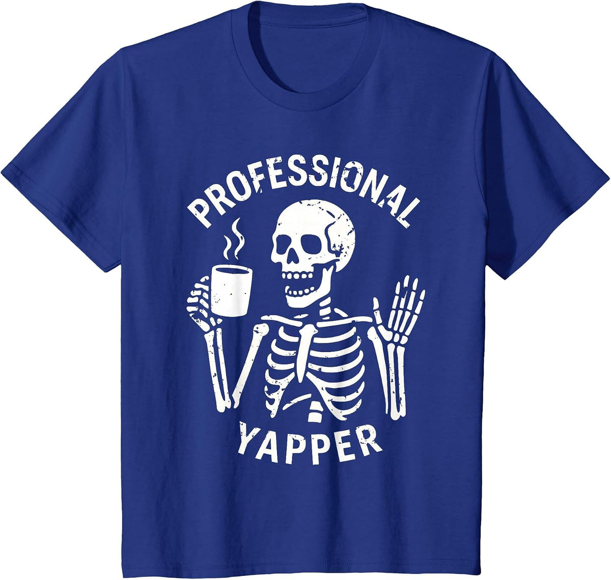 Professional Yapper Shirt Funny Talking Skeleton T-Shirt - Royal Blue
