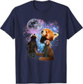 Howling at the Moon Red Panda Shirt - Red Panda T-Shirt - Navy Blue