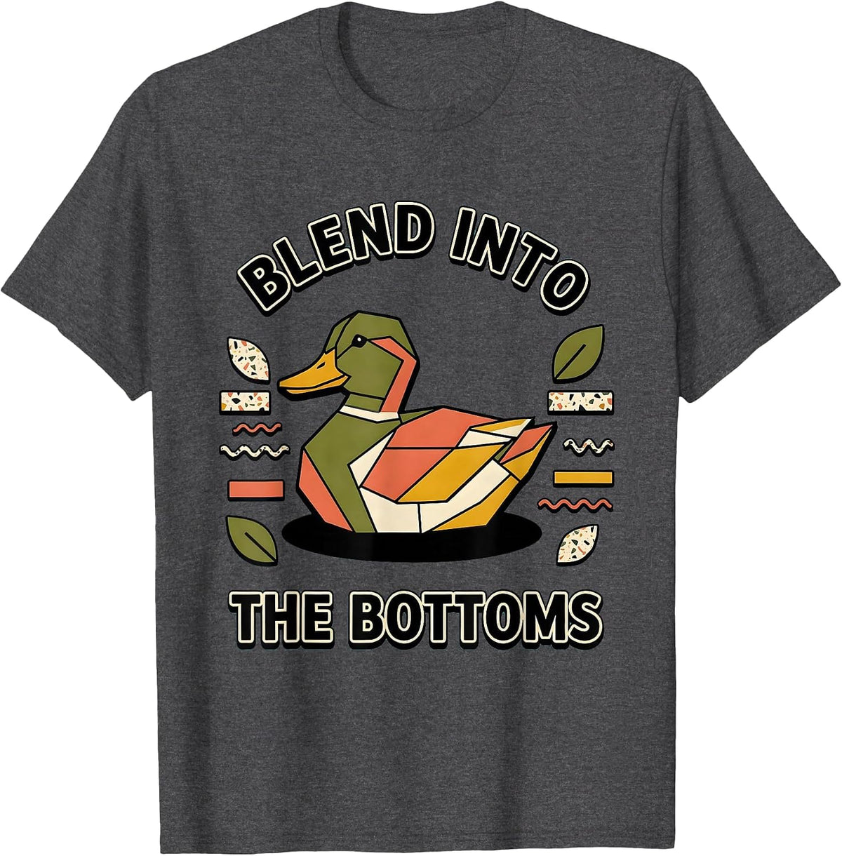 Men's Blend Into the Bottoms Bottomland Camo Design T-Shirt - Dark Heather Grey