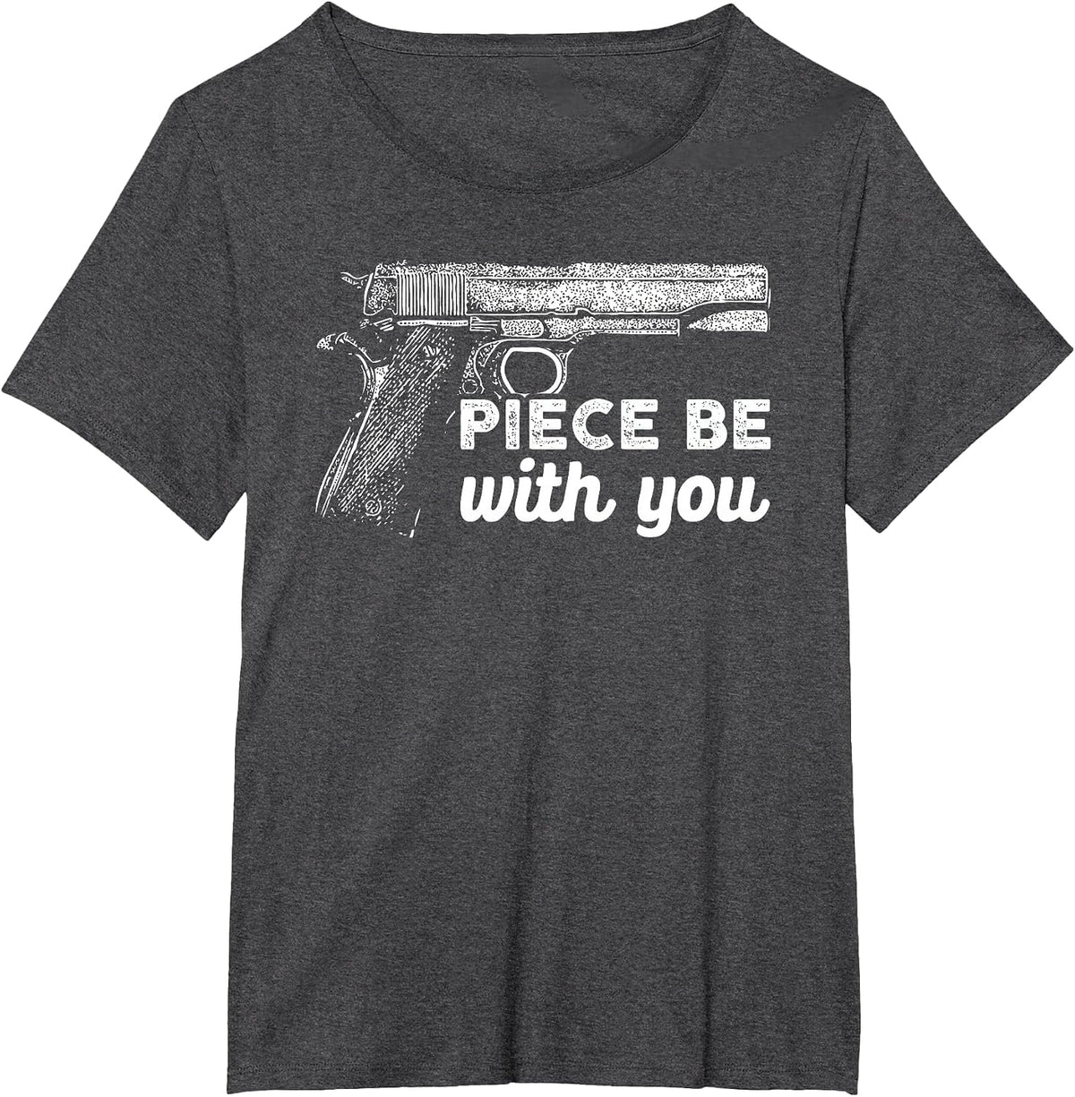Piece Be with You 2nd Amendment Gun Lover Cool Man T-Shirt - Dark Heather Grey
