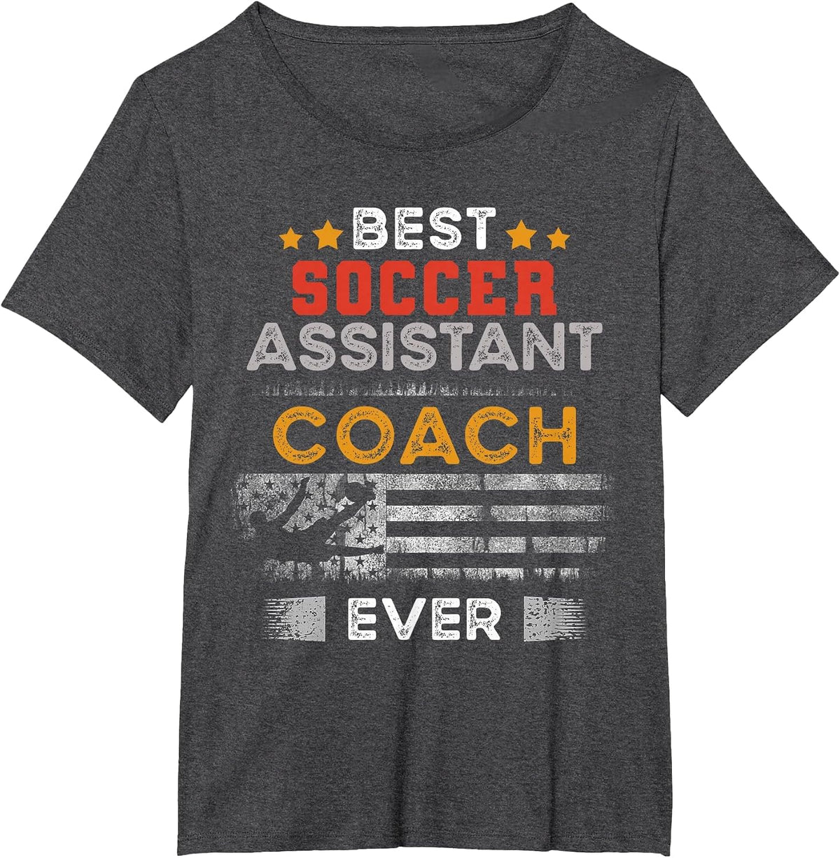 Best Soccer Assistant Coach Ever | Assistant Coach T-Shirt - Dark Heather Grey