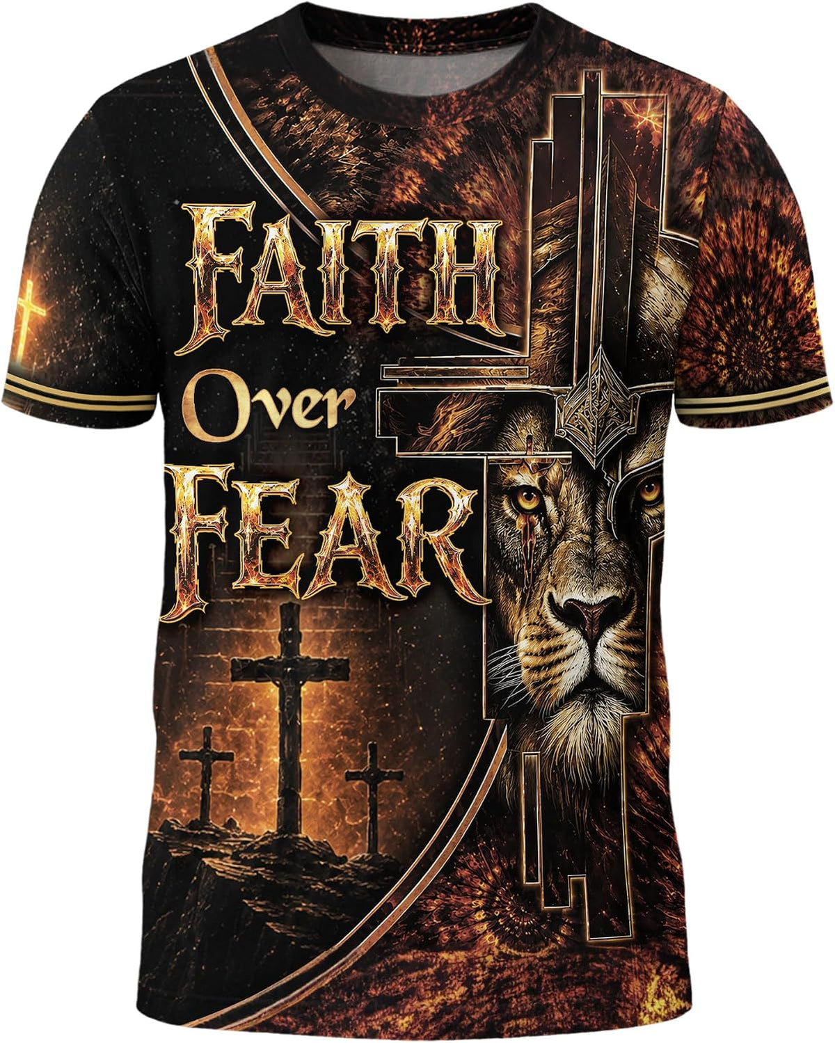 Faith Over Fear TShirts, Christian Shirts For Men - Ds02