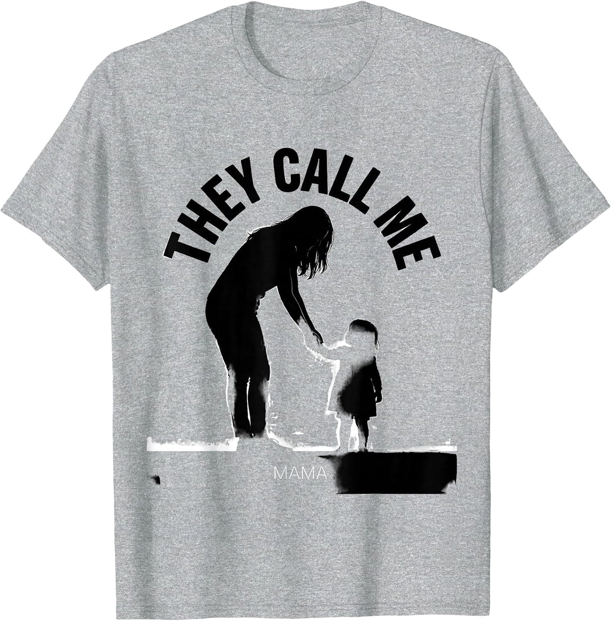 Men's They Call Me Mama Minimalist Family Role Gift T-Shirt - Heather Grey