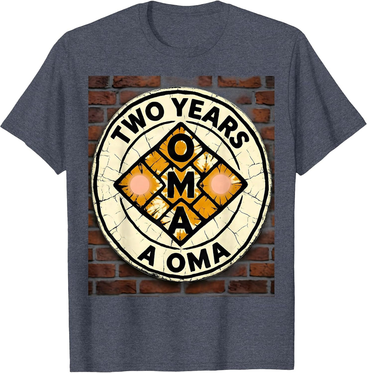 Two Years A Oma Family Matching Birthday Sweet Peach Wild T-Shirt - Heather Blue