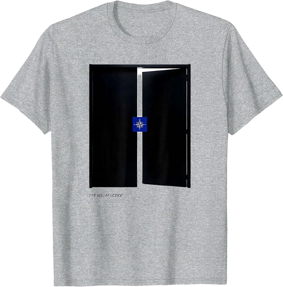 Men's See You At Lodge Masonic Square & Compass Freemason T-Shirt - Heather Grey