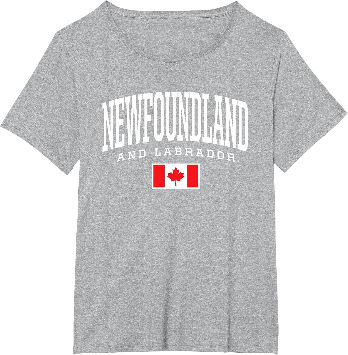 Eh Team Canadian Flag Newfoundland & Labrador Canada T-Shirt - Heather Grey
