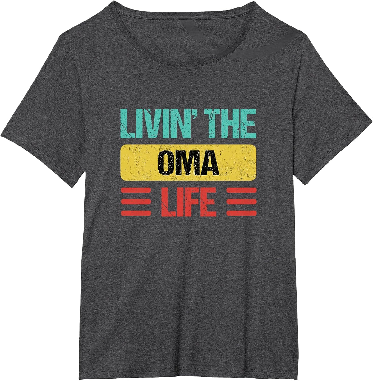 Oma Name T-Shirt - Dark Heather Grey