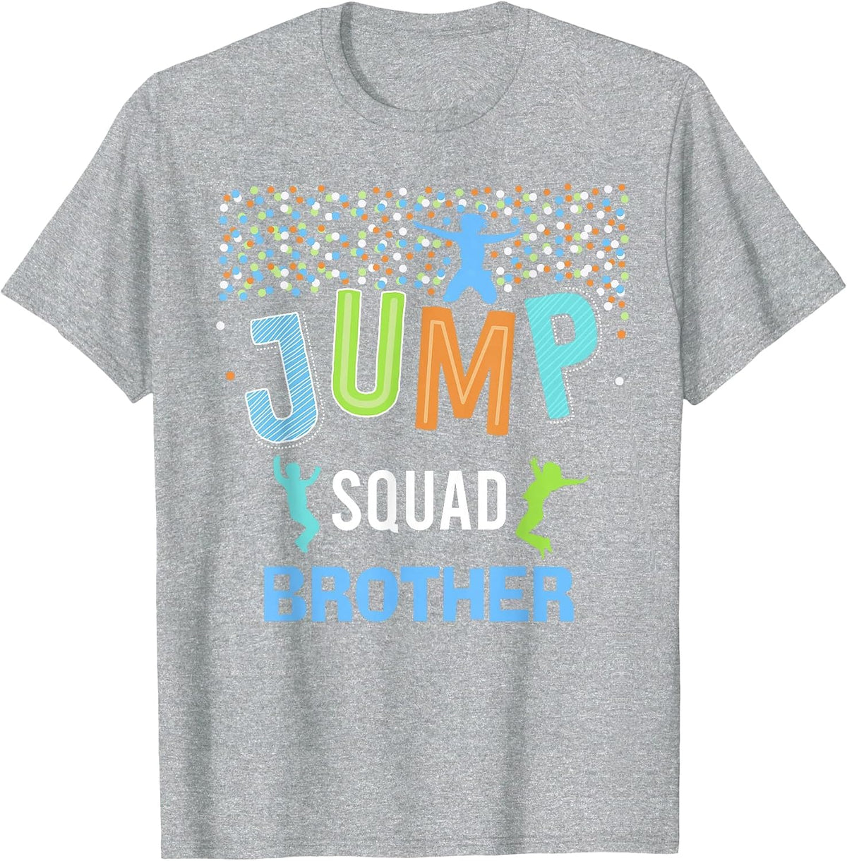 Brother Jump Squad Birthday Boy Trampoline Jumper Bday T-Shirt - Heather Grey