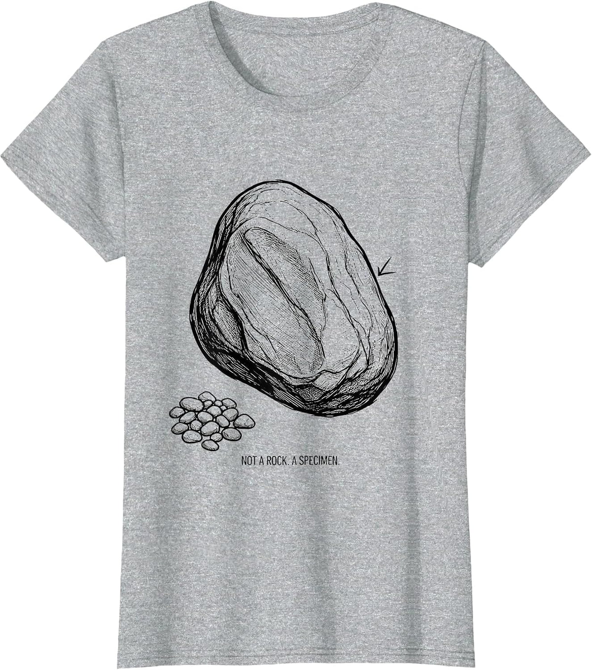 Not A Rock A Specimen Funny Rock Collector Geology Humor T-Shirt - Heather Grey
