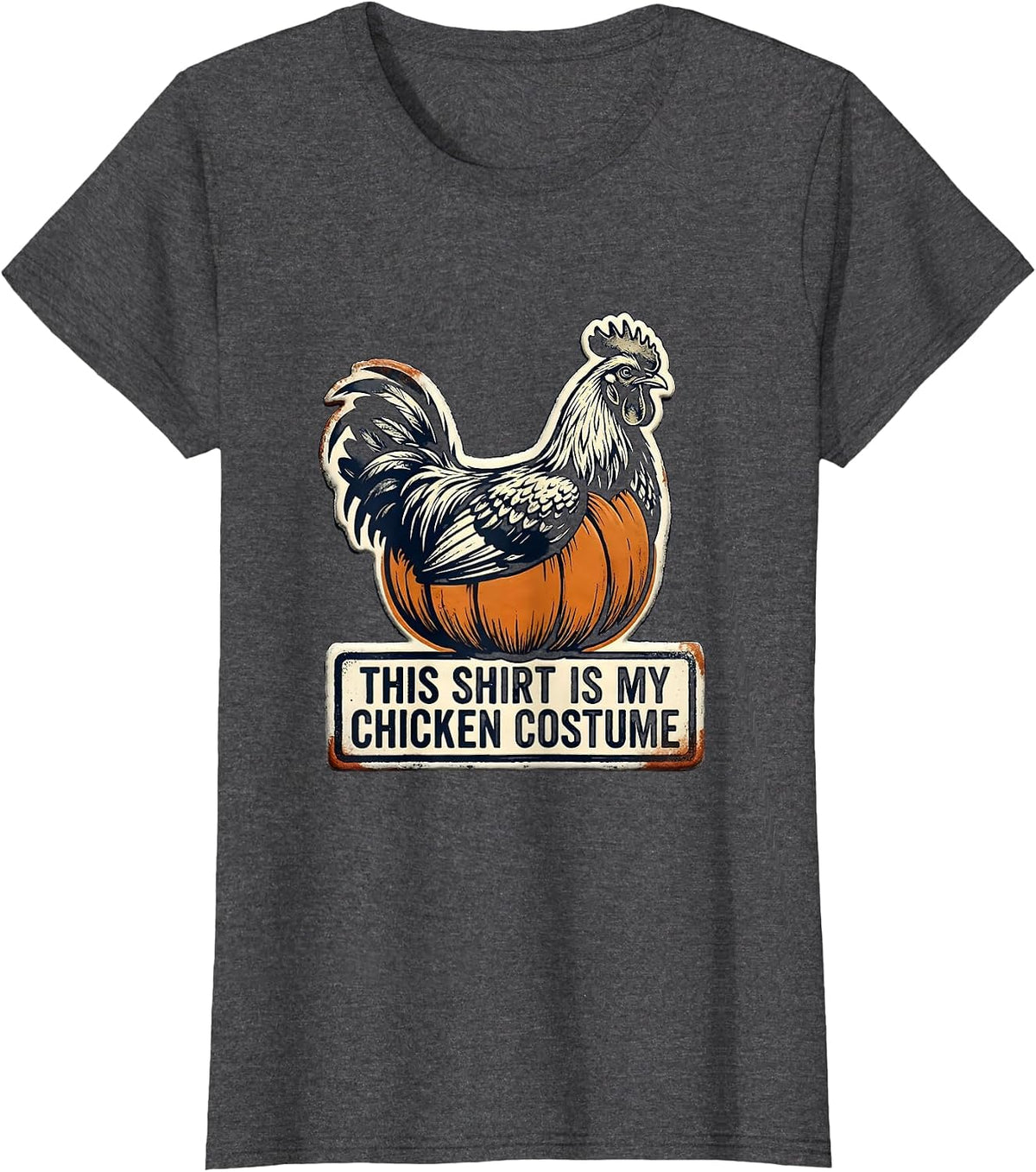 Women's This Shirt Is My Chicken Costume Funny Chicken Lover T-Shirt - Dark Heather Grey