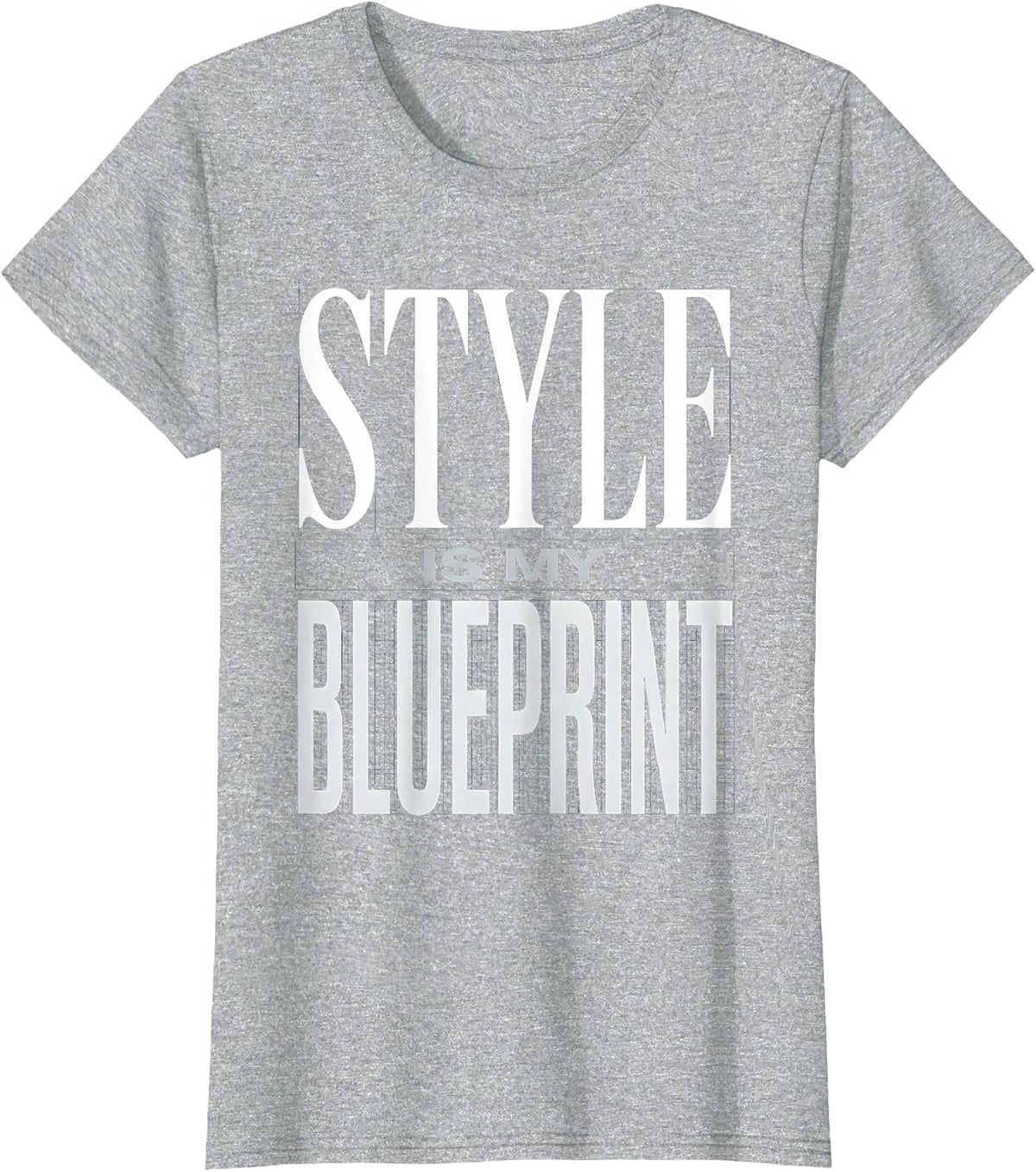 Style Is My Blueprint Men's Graphic Design T-Shirt - Heather Grey