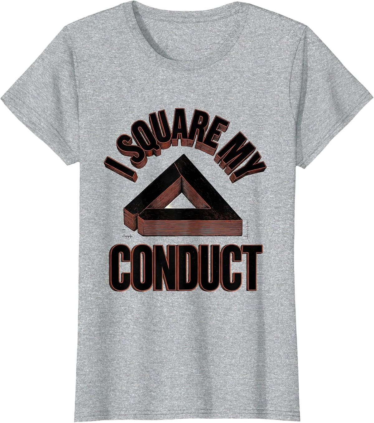 I Square My Conduct Freemason Masonic Brotherhood Pride T-Shirt - Heather Grey