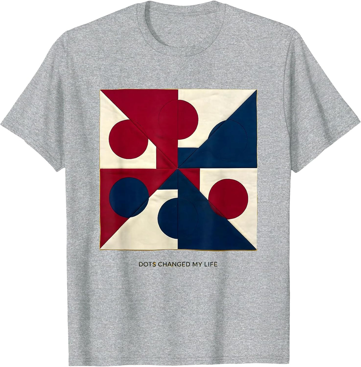 Men's Dots Changed My Life Polka Dot Lover Design T-Shirt - Heather Grey