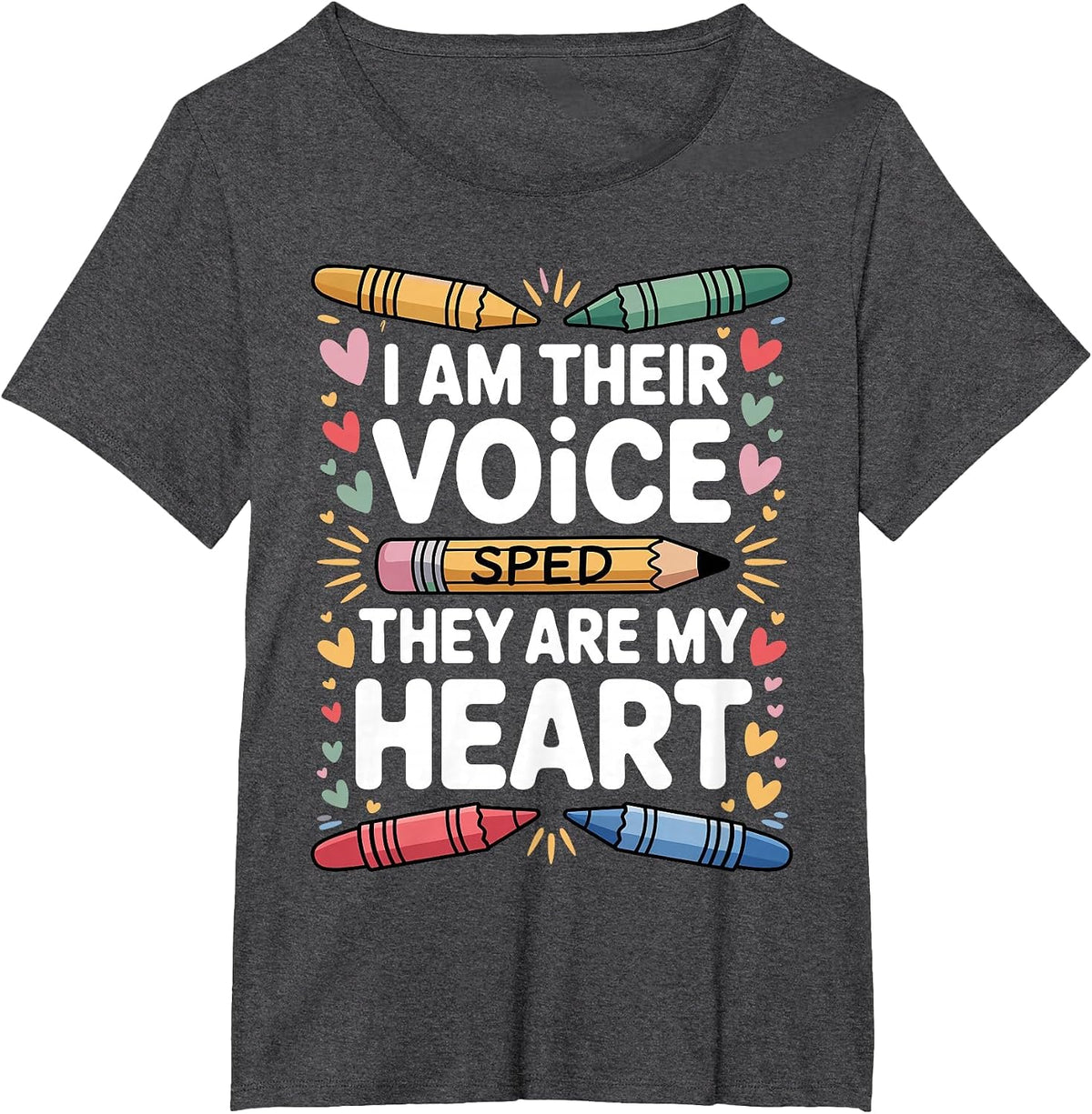 IEP SPED Teacher Art for Men Women Special Education Teacher T-Shirt - Dark Heather Grey